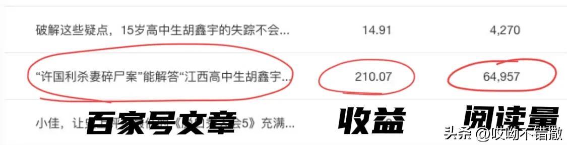 一篇文章收益從8元到210元，帶你玩轉(zhuǎn)“頭條”與“百家號”