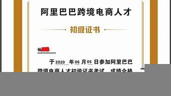 跨境電商人才初級證書（跨境電商人才初級證書怎么查看）