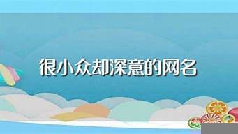 很小眾卻深意的網(wǎng)名（浪漫高級(jí)小眾驚艷干凈的網(wǎng)名）